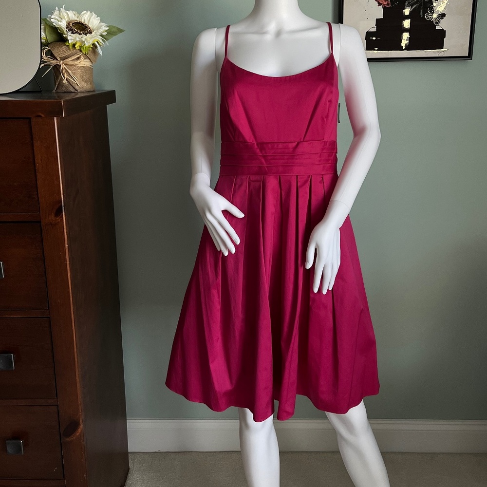 NEW David’s Bridal Watermelon Pleated Fit & Flare Formal Dress 14